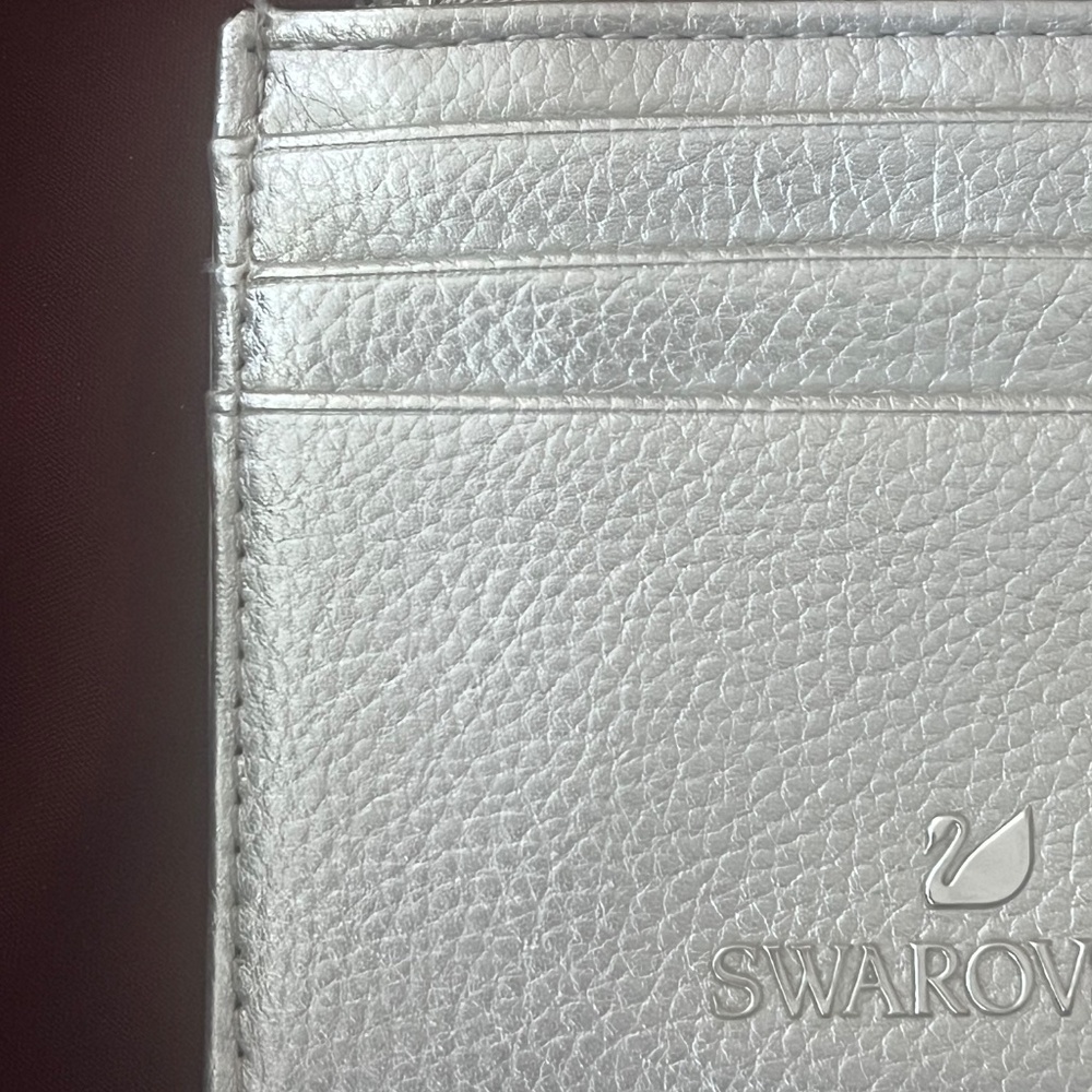 SILVER  SWAROVSKI COIN PURSE AND CREDIT CARD/BUSINESS CARD HOLDER / BRAND NEW - Picture 6 of 10
